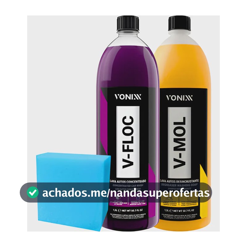 Produto Lava Carro Moto V-mol 1,5l Shampoo V-floc Vonixx 1,5