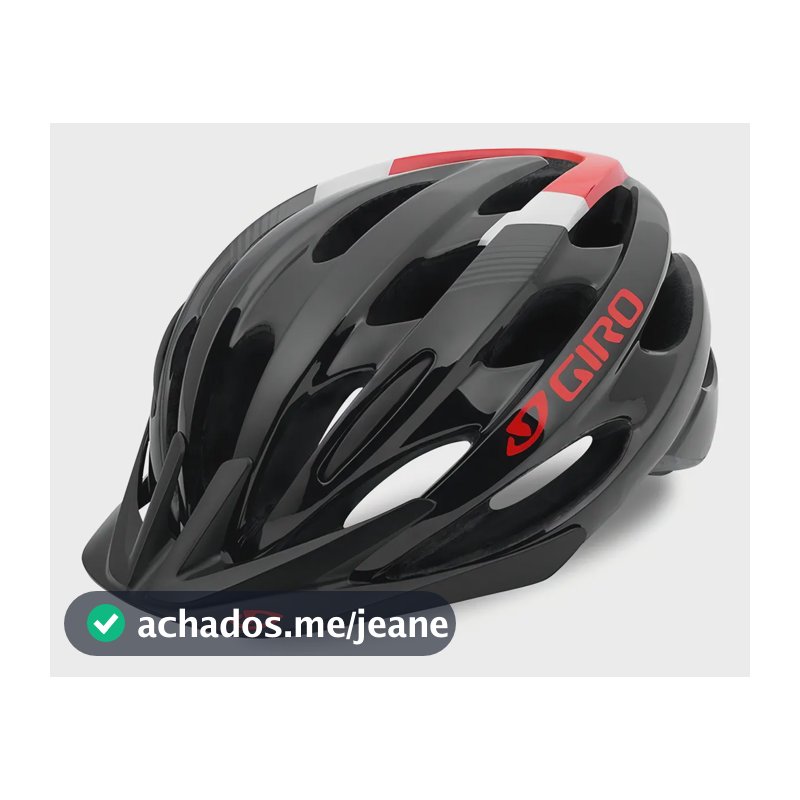 Capacete Giro Revel Bike Ciclismo Mtb Speed Várias Cores Cor Preto Com Vermelho Tamanho 54-61cm