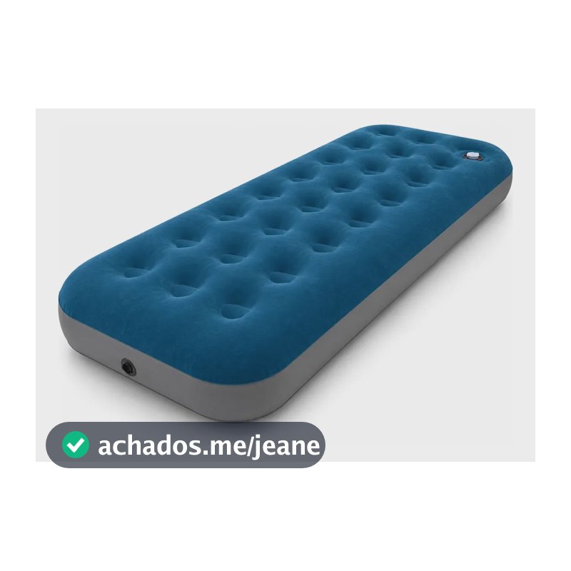Colchão Inflável Solteiro com Bomba de Ar Embutida Avenli Azul 191x73x22cm