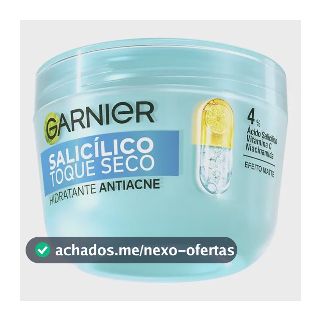Hidratante Facial Antiacne Toque Seco com Ácido Salicílico, Uniformiza a Pele, Reduz Imperfeições e Controla a Oleosidade por 8 Horas, Garnier, 85g