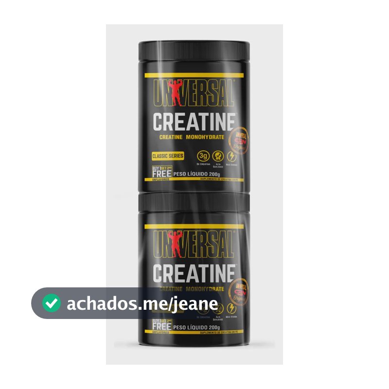 Kit Creatina Monohidratada Universal Nutrition 400g Pura sem Sabor