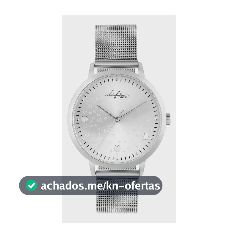Relógio Life Amor Feminino Aço Prateado
