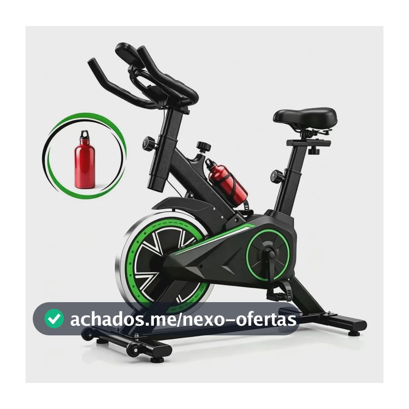 Rush Mb Q7 Bicicleta Ergométrica Spinning Profissional Equipamentos De Ginástica Para Uso Interno Silenciosa Suporta 120kg,Com Monitorar A Frequência Cardíaca, Ajustáveis Verde