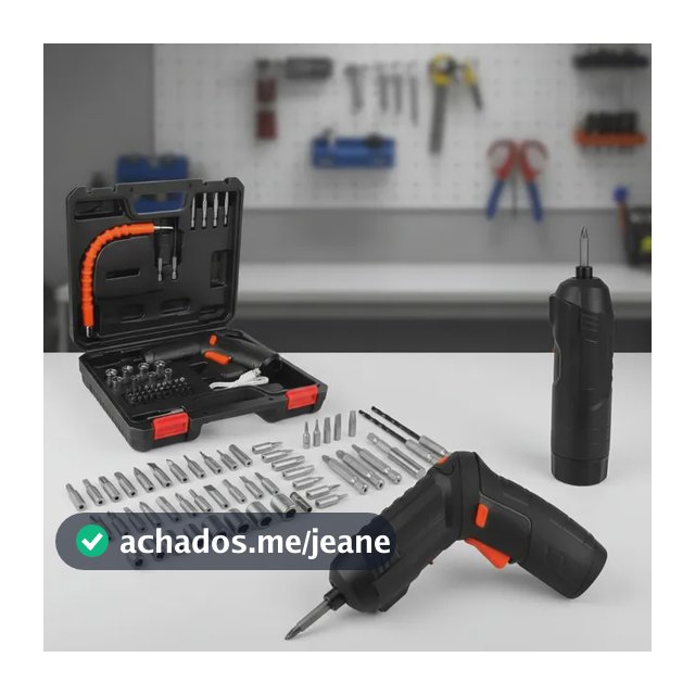 Parafusadeira Elétrica Profissional 45 Peças Portátil Usb