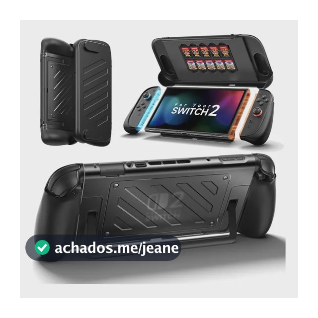 ##y Case Jsaux Para Switch 2 Com Grip E Espaço Para Jogos Nh
