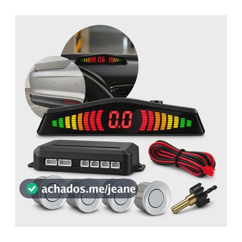Sensor De Estacionamento Corolla Prata Sw 22mm 4 Pontos Prata