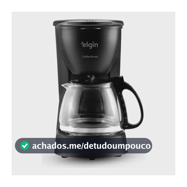 Cafeteira Elétrica 15 Xícaras Elgin Coffee Break Preta