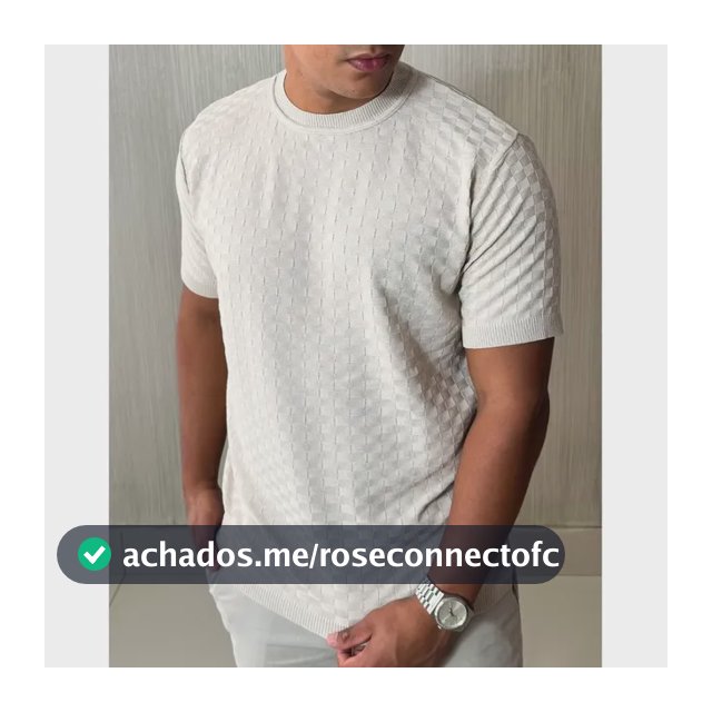 Camiseta Masculina Manga Curta Xadrez Tricô Leve Elegante