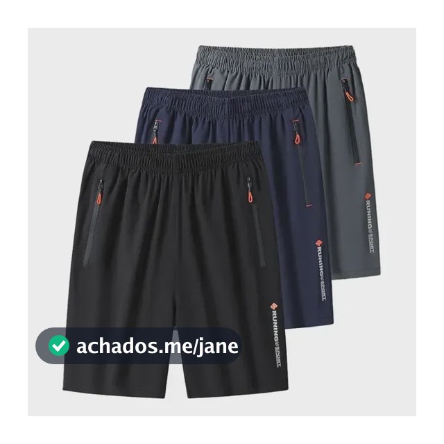 Kit 3 Bermudas Dry Fit De Alto Padrão Para Academia