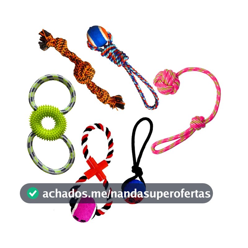 Kit 5 Cordas Brinquedos Mordedores Puxador P/ Cachorro