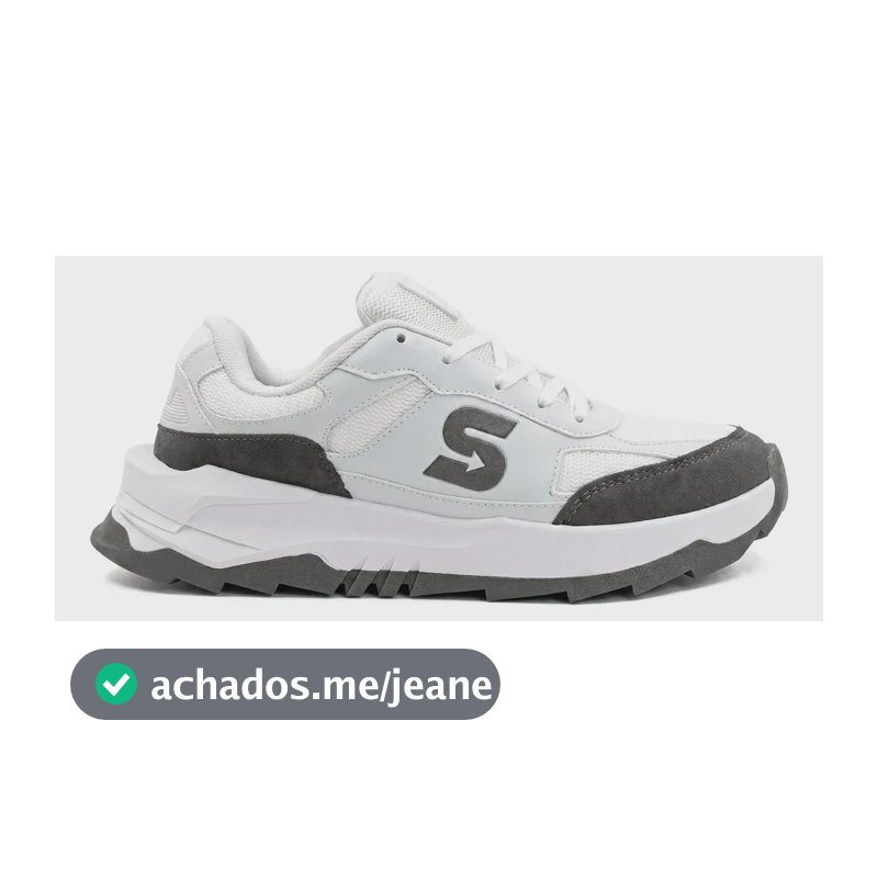Tênis Sneaker Sandrini Spryte Pro Masculino Urbano Casual Branco/grafite Liso 40 Br