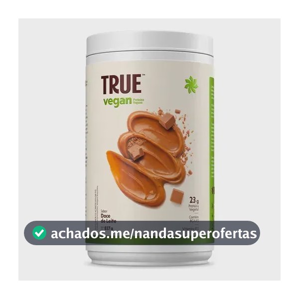 True Whey Vegan 837g - Proteína Vegetal - True Source - Sabor Doce De Leite