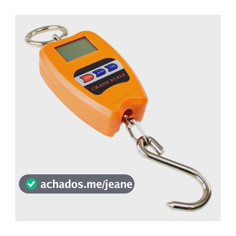 Balança Digital Suspensa 200kg Portátil Alta Precisão Para Malas Bagagens Pesca Laranja