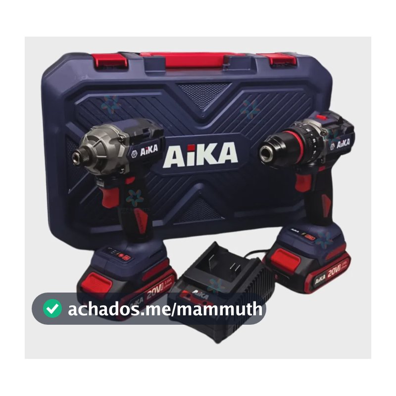 Combo Parafusadeira 20v Com Impacto Aika Ad-dr13a Ad-w230b