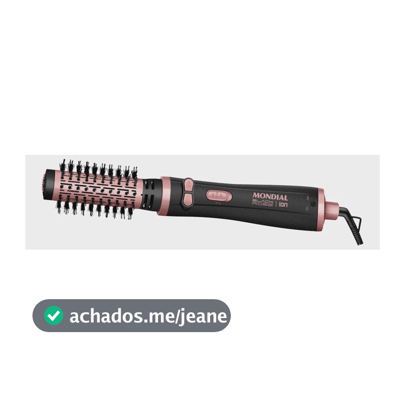 Escova Rotativa Ceramica Tourmaline Ion Golden Rose ERB-01 Mondial