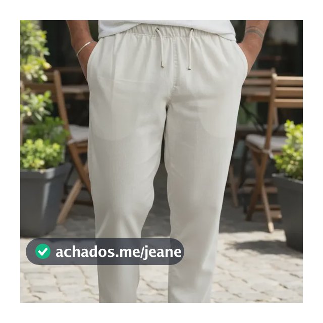 Calça De Linho Premium Masculina Elegante Verão Praia Social