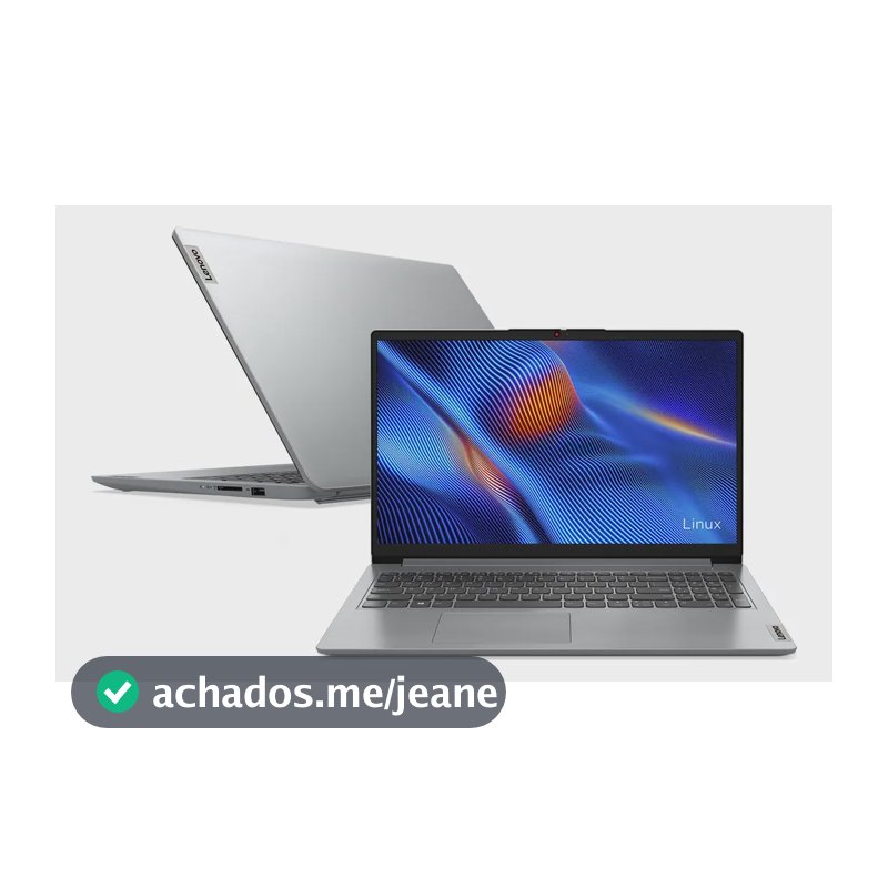 Notebook Lenovo Ideapad 1 Intel Core i3 1215U 4gb Ram 128gb Ssd Linux Tela 15,6" Intel Uhd Graphics 82VYS01100