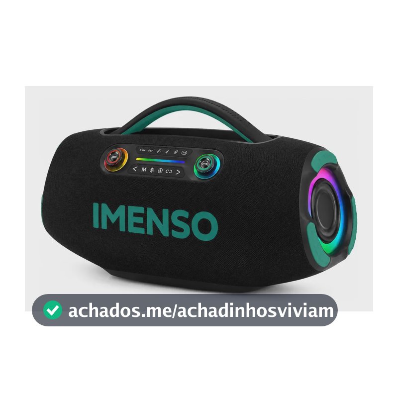Caixa De Som Bluetooth Portátil 450w 40000mah Tws Rgb Ipx6 Preto