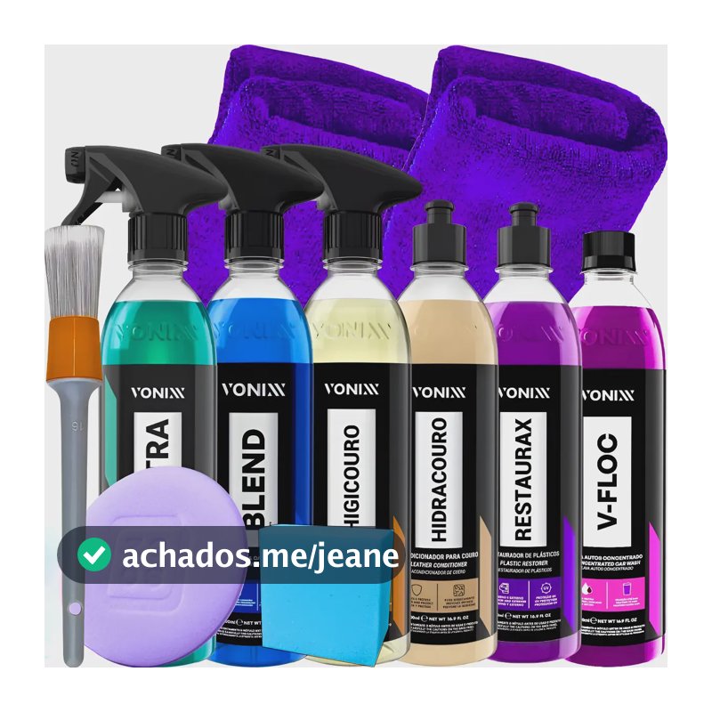 Kit Lavagem Automotiva Completa Profissional Produtos Vonixx