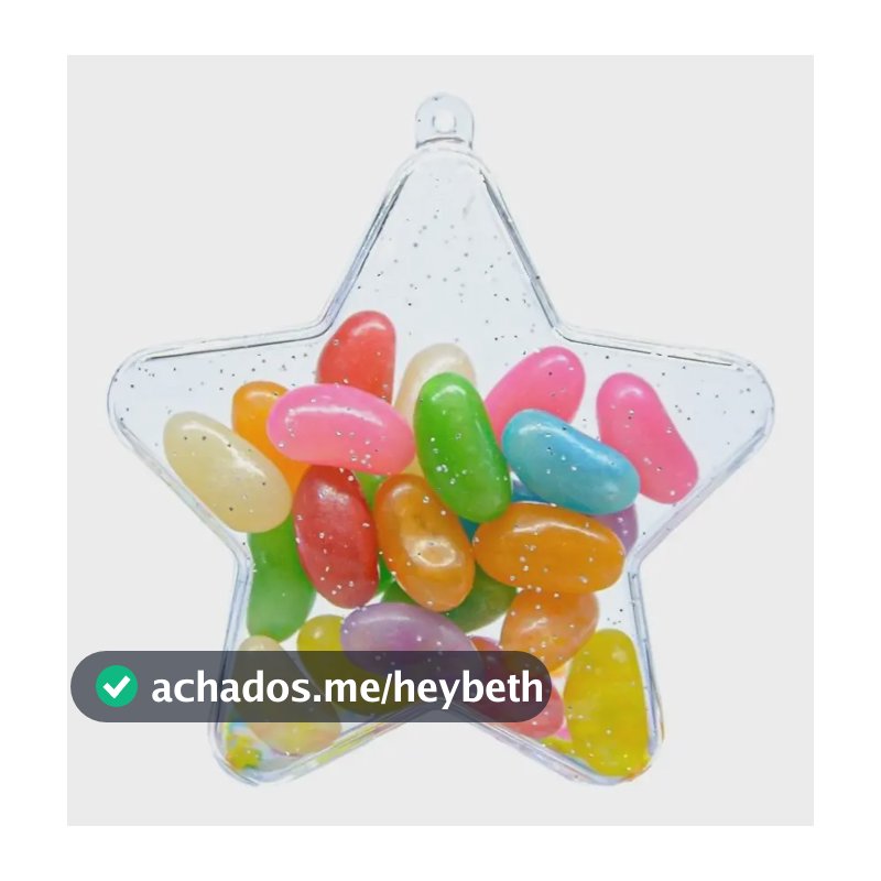 30 Estrela Acrilica Gliter  Para Fotos Natal Lembrancinha