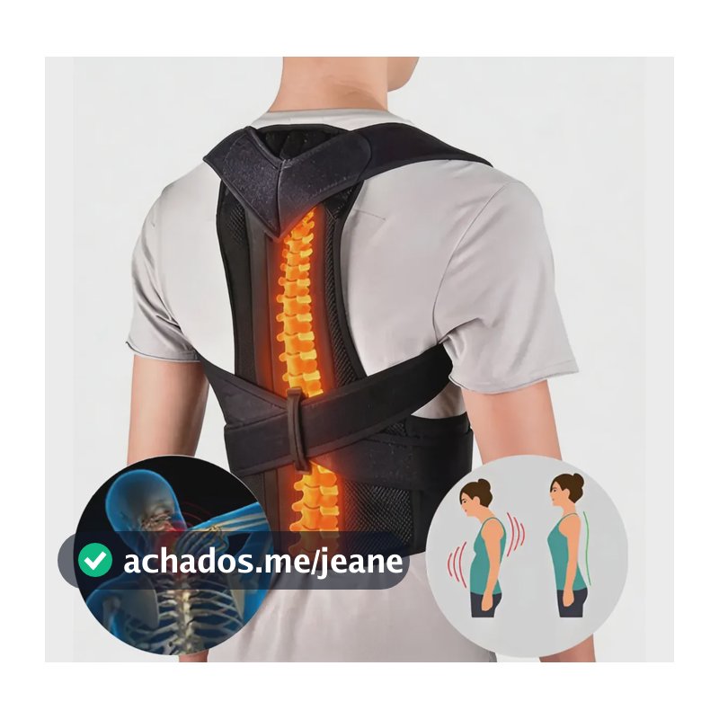Corretor Postura Feminino Masculino Colete Alinhador Coluna Gg