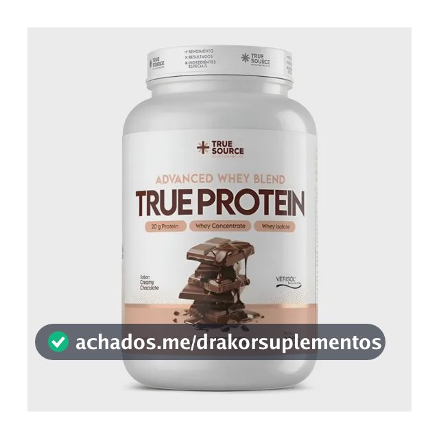 Whey Protein Isolado Concentrado Chocolate 900g True Source Chocolate