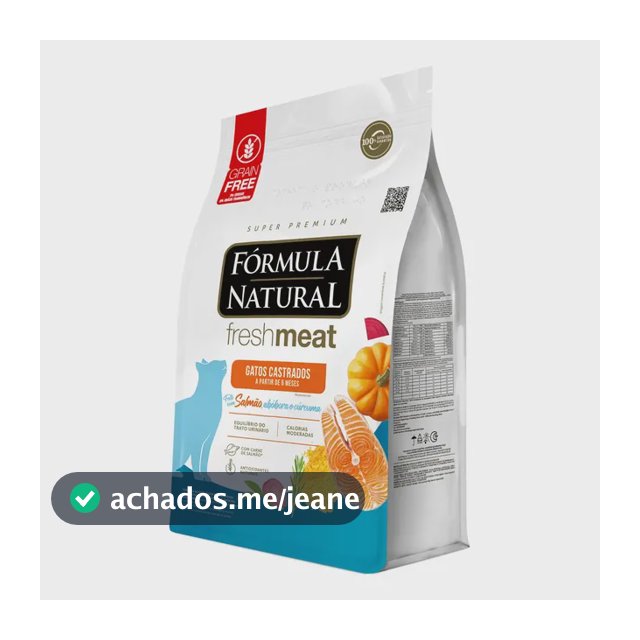 Ração Seca Fórmula Natural Gatos Castrados Adultos Salmão 10 Kg