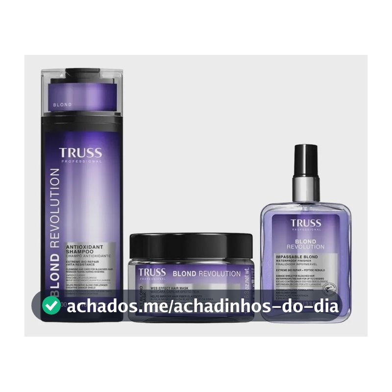 Kit Truss Blond Revolution - Shampoo + Máscara + Finalizador