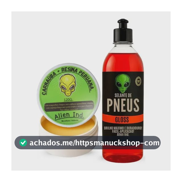 Cera Alien Lataria E Revitalizador Pneu Borracha Carro Moto Vermelho