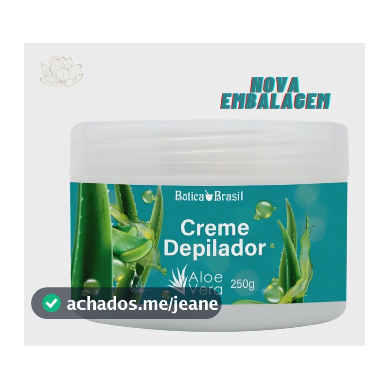 Creme Depilatório Lucy's com Aloe Vera para Axilas, Virilha e Pernas 250ml