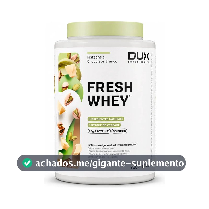 Proteína Dux Nutrition FreshWhey em pó sabor Pistache e Chocolate Branco x 900g