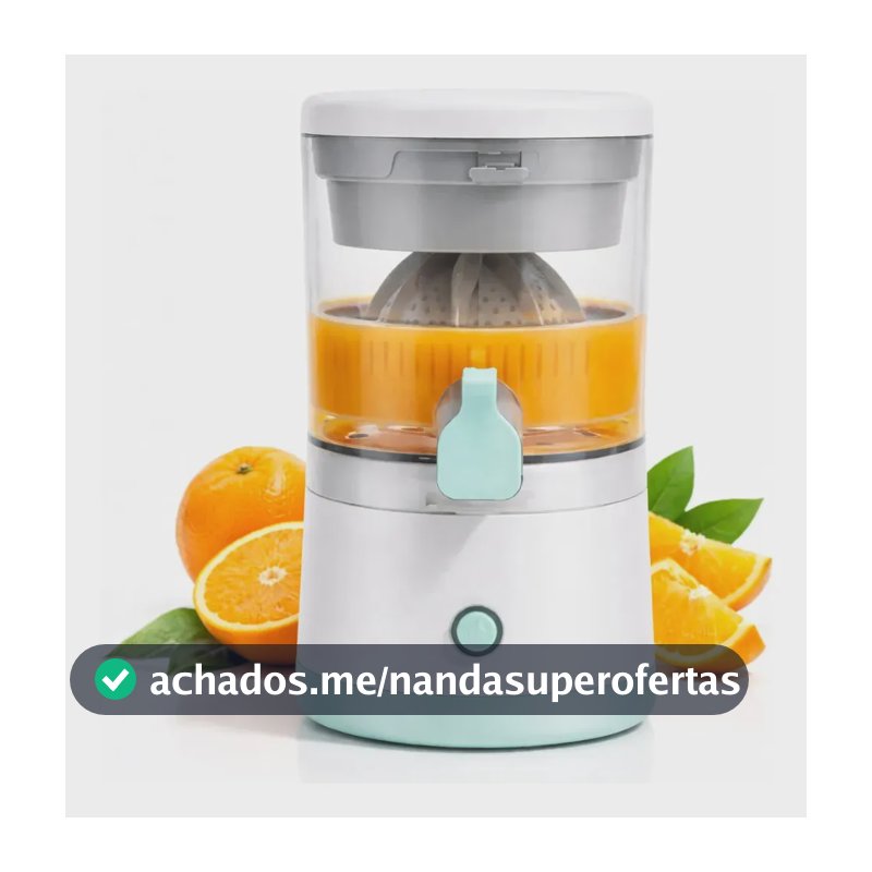 Espremedor Elétrico Portátil Epsilon para Laranja e Limão 400ml Recarregável USB
