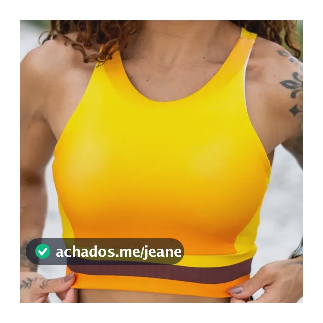 Cropped Corrida Alta Sustentação Com Bojo Removivel Ciclico Laranja Energy Liso M