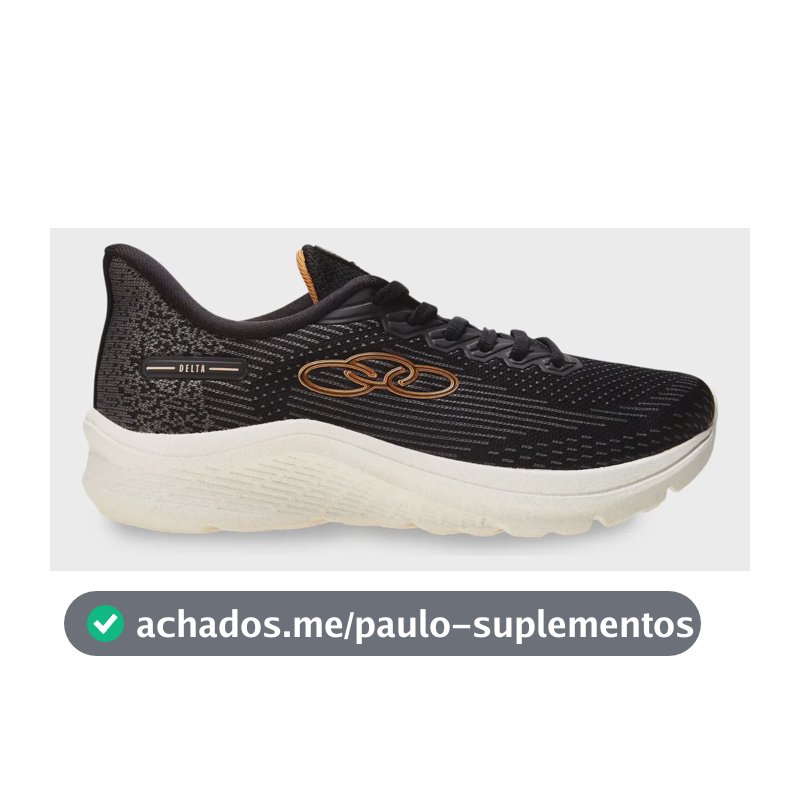 Tênis Masculino E Feminino Delta 122 Olympikus Preto/chumbo Liso 38 Br