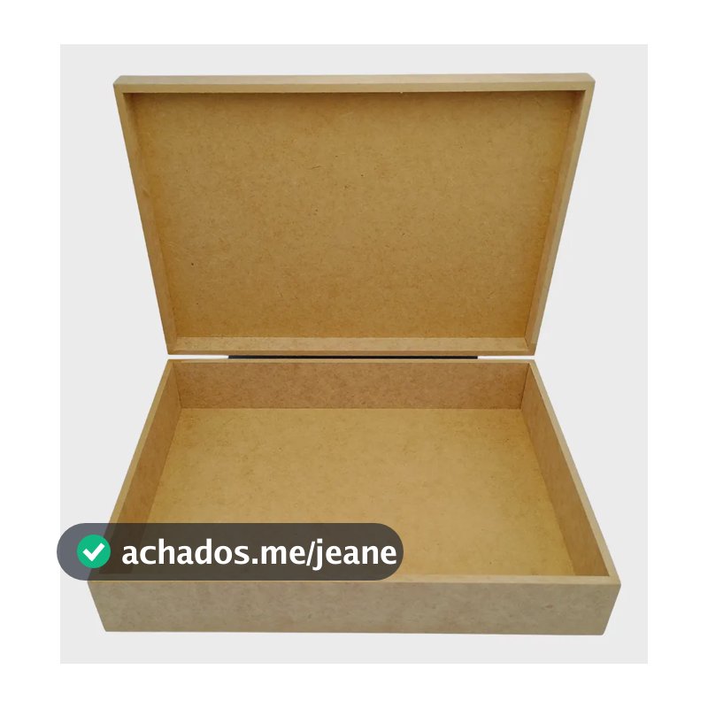 Caixa Mdf Cru 35x25x8 Cm Sem Fecho Para Decorar Presente