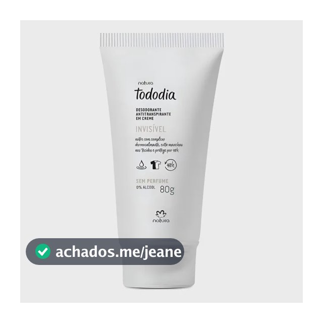 Desodorante Em Creme Natura Tododia Sem Perfume 80g