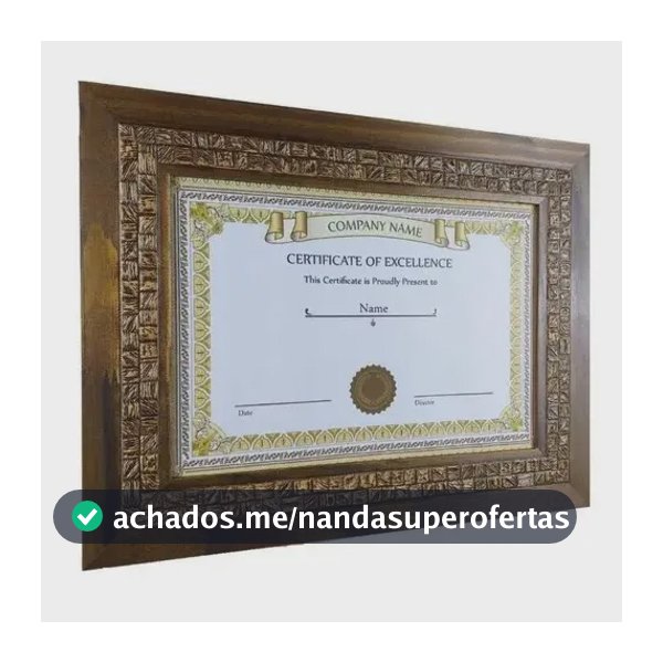Romano Decor Home moldura super luxo A4 porta diploma certificado fotos 21x30