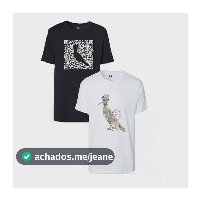 Kit 2 Camisetas Algodão Estampa Pica-pau Reserva Branco M