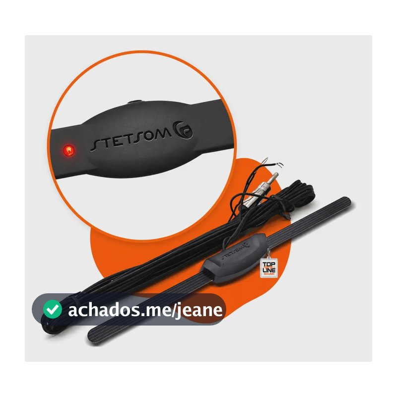 Antena Carro Universal Stetsom St900 Analógica Digital Am Fm Preto Antena Para Carro Universal