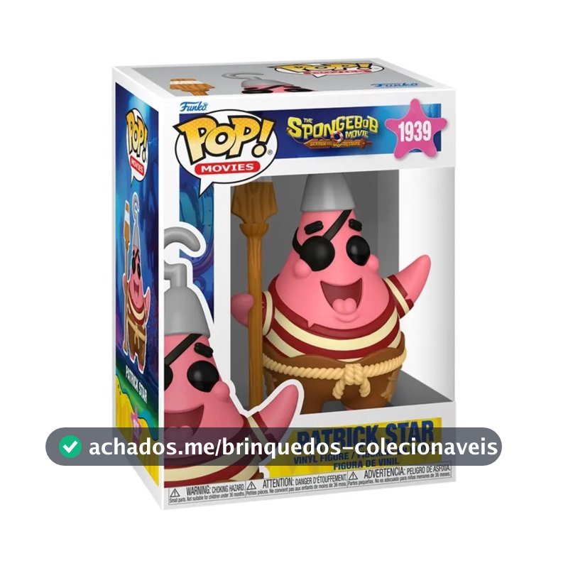 Boneco Funko Pop! Bob Esponja O Filme - Pirata Patrick
