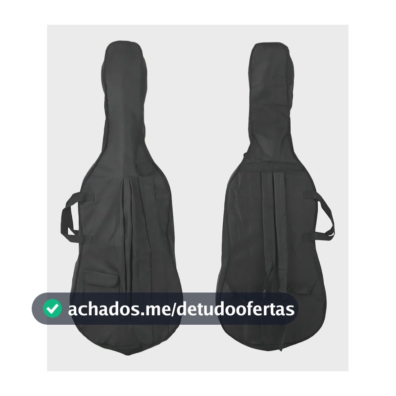 Capa Para Violoncelo 4/4 Nylon Preto Com Bolsos Lopes