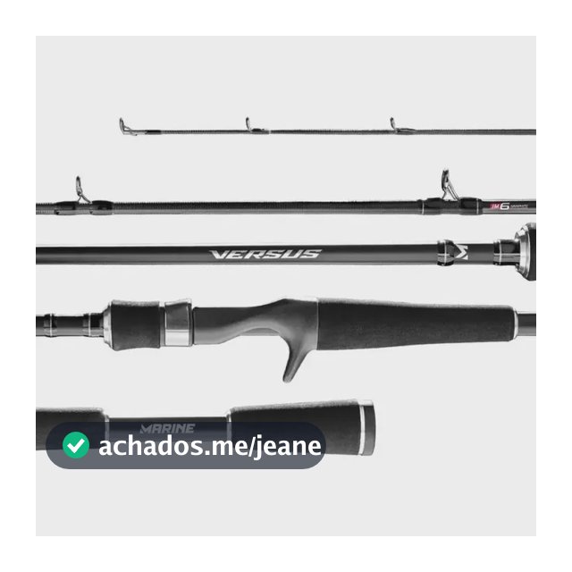 Vara Carretilha Versus Marine Sports 1.83m 12-25lb 2 Partes Cor Preto