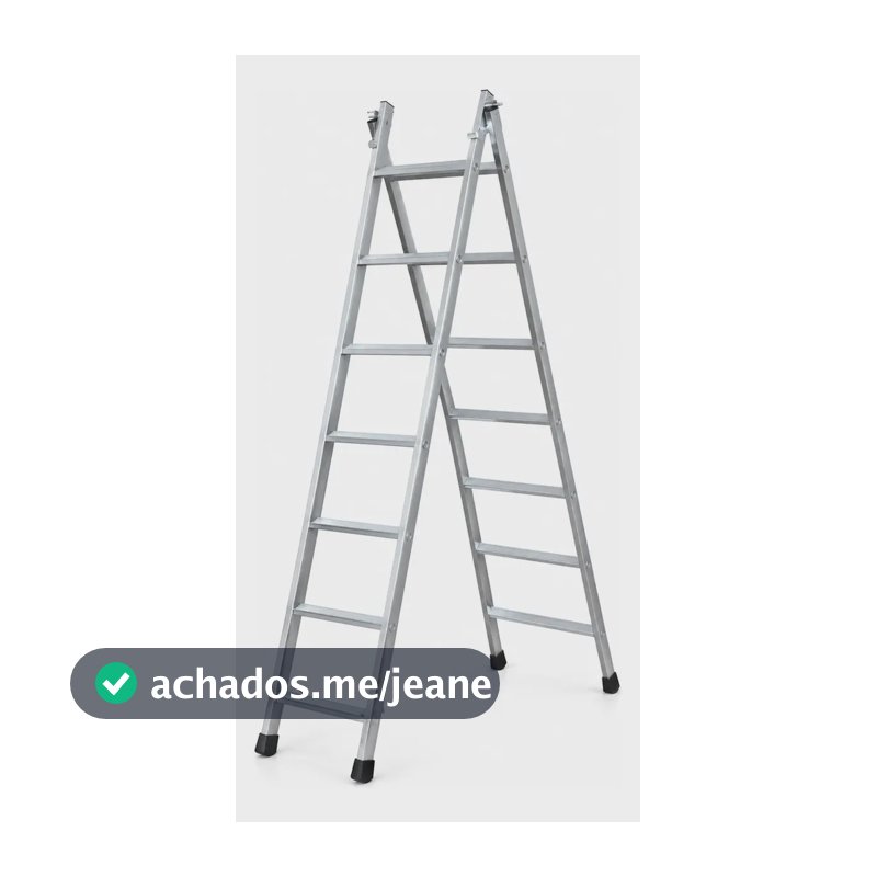 Escada Extensiva 7 Degraus 3 Em 1 Zincada Casa e Pintor Cor Prata Alg