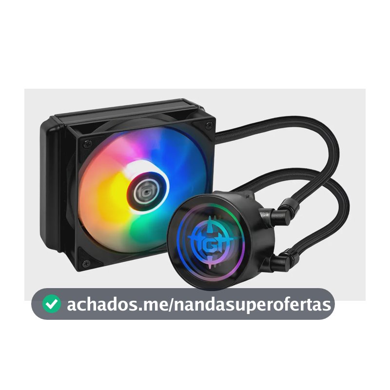 Water Cooler TGT Spartel V3 Preto Rainbow 120mm com TDP 200W
