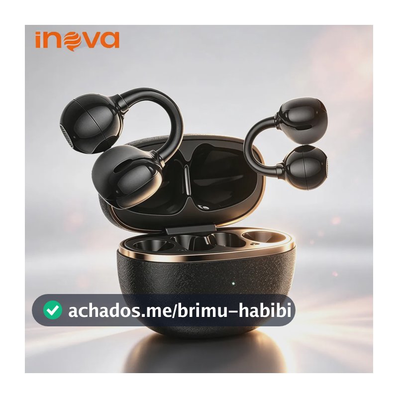 Fone De Ouvido Inova Open-ear Bluetooth Para Esportes Com Controle Tátil E Bateria De Longa Duração