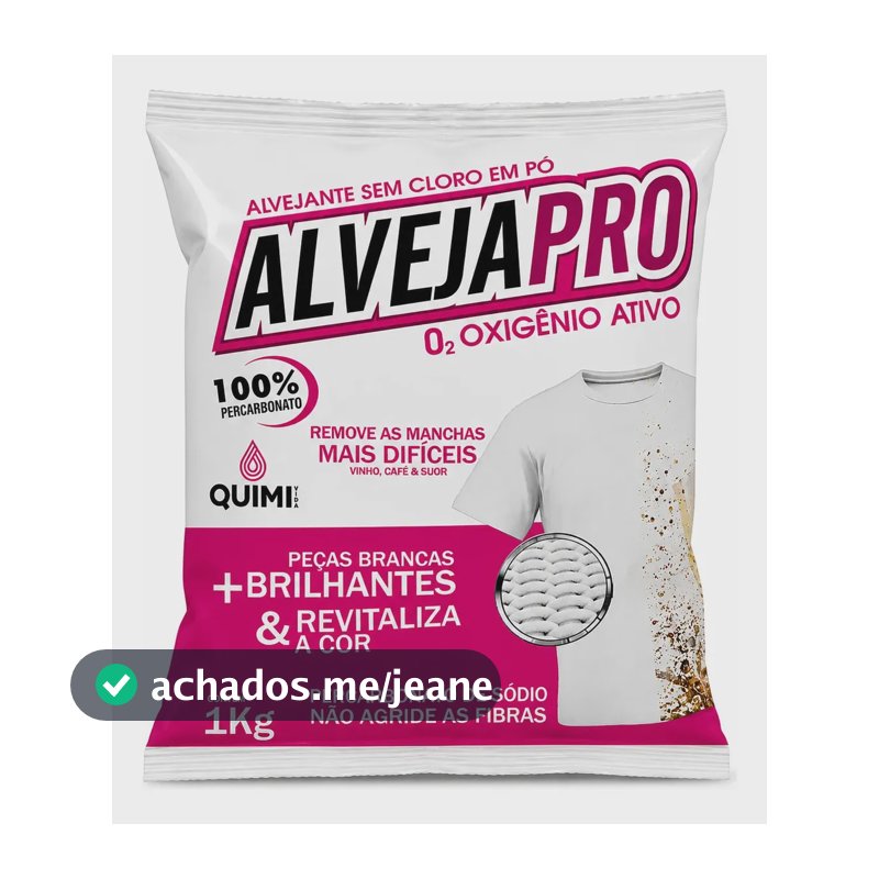 Percarbonato De Sódio 100% Puro 1kg Alvejante Roupas Brancas 1 Kg