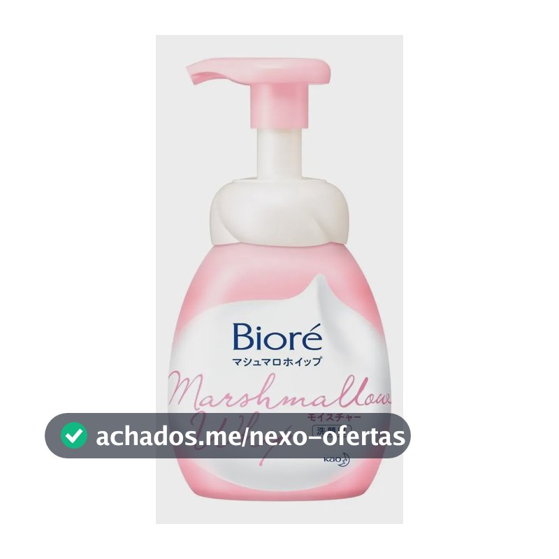 Sabonete Facial em Espuma Bioré Marshmallow Whip para Todos os Tipos de Pele