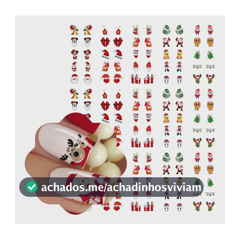 Natal Kit Adesivos De Unhas Natalino Arvore Nail Art  30 Par Unhas Decoradas De Natal - Arvore De Natal - Presente De Natal - Unhas Decoração De Natal - Manicure Natalina - Nails