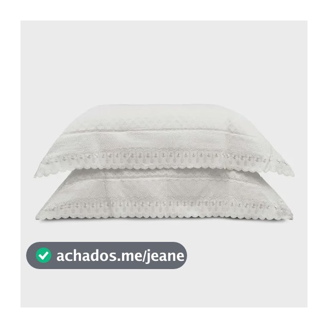 Kit 2 Porta Travesseiros Bordare Premium Renda Appel Home