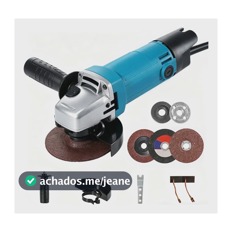 Esmerilhadeira Lixadeira Angular 900w 115mm 11000rpm Eyecool Azul-aço 110v